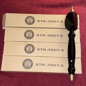 4 NEW 15” Gloss Black Bar Beer Tap Handles